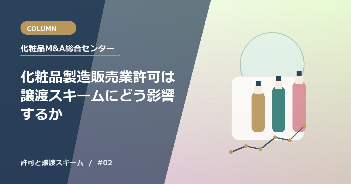 化粧品製造販売業許可は譲渡スキームにどう影響するか