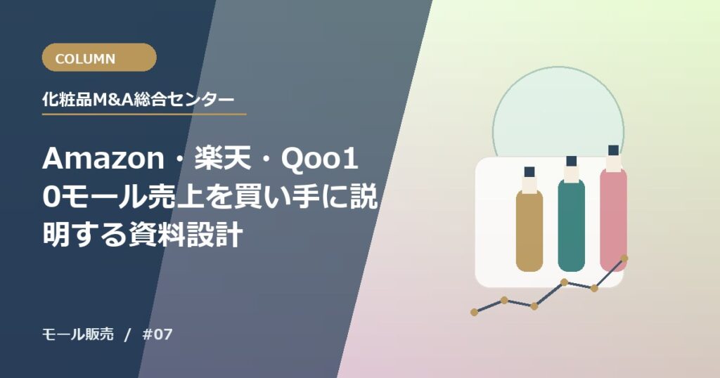 Amazon・楽天・Qoo10モール売上を買い手に説明する資料設計