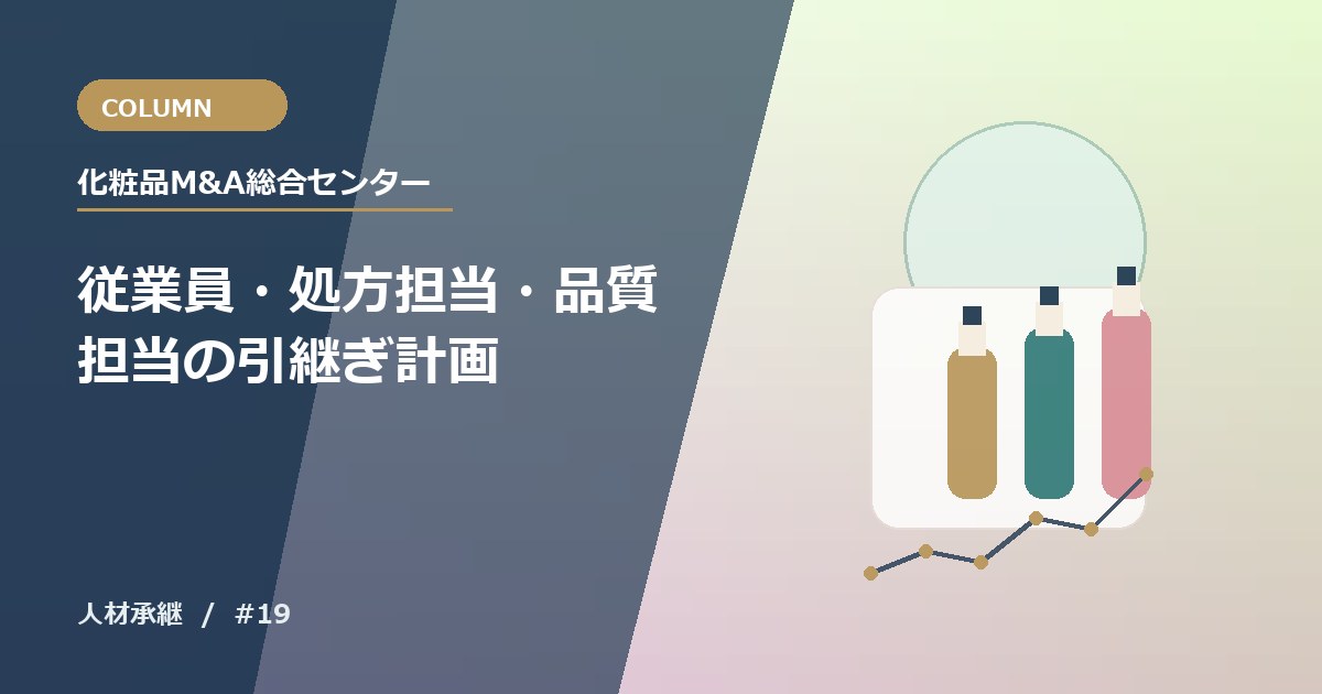 従業員・処方担当・品質担当の引継ぎ計画