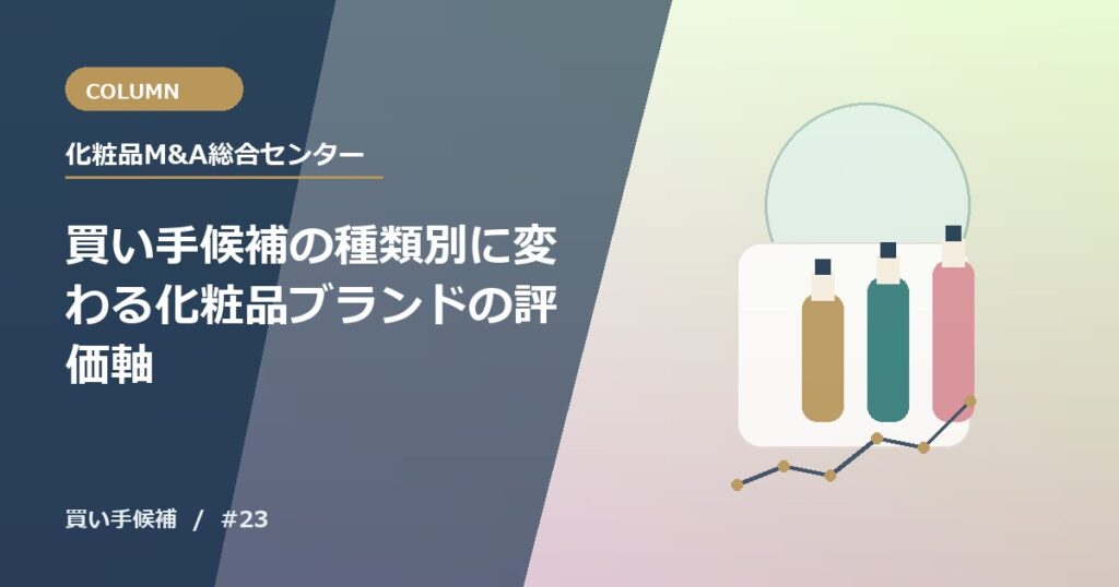 買い手候補の種類別に変わる化粧品ブランドの評価軸